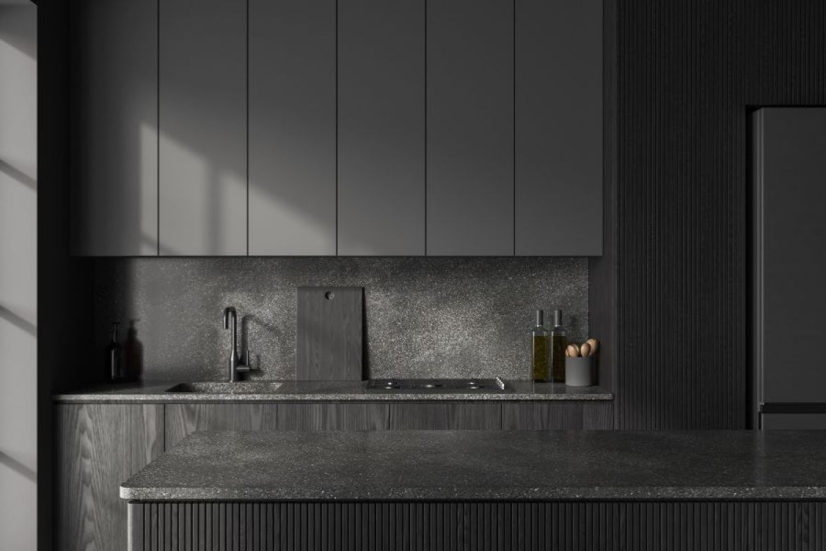 Blat kuchenny z kamienia w nowoczesnej aranżacji